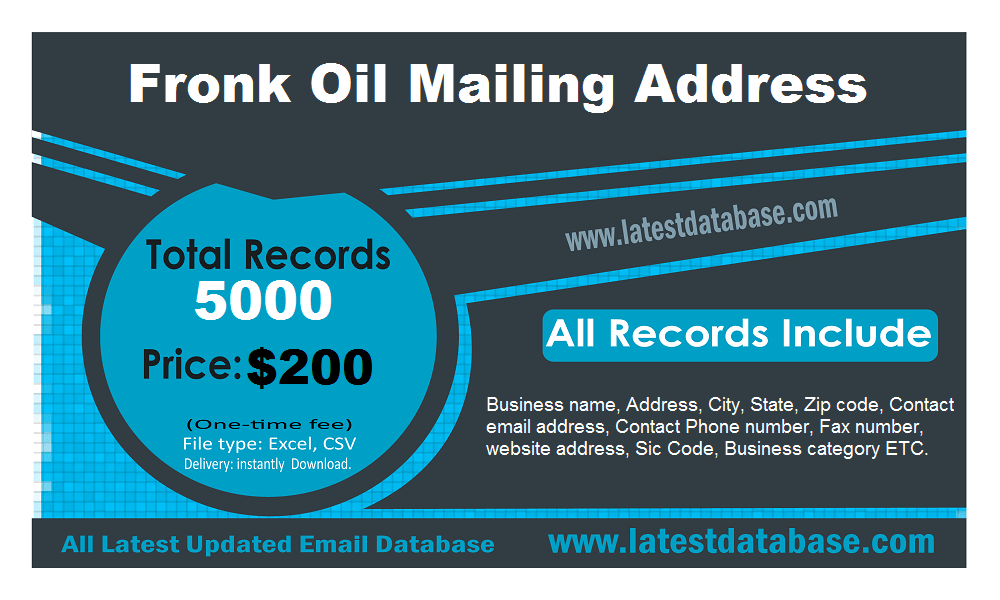 Fronk Oil Mailing Address