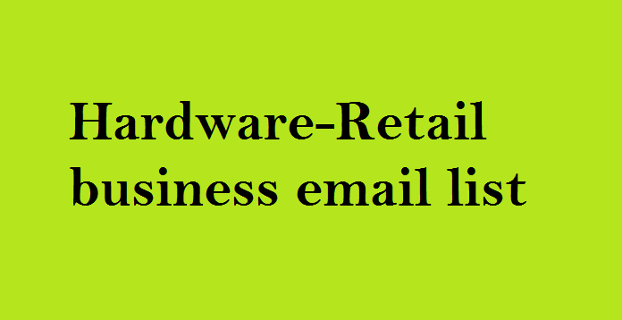 Daptar email tina bisnis Hardware-Retail