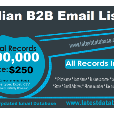 Indické B2B e-mailové seznamy