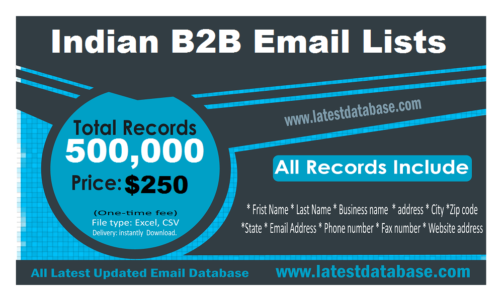 Indian B2B Email Lists