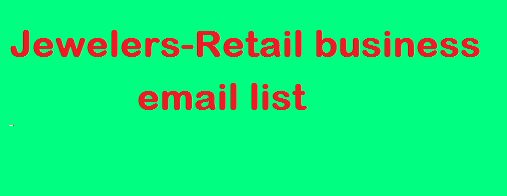 Jewelers-Retail business email list