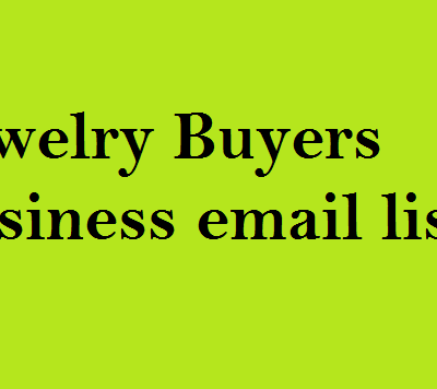 Jewelry Buyers business email list