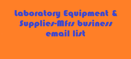 Laboratory Equipment & Supplies-Mfrs ბიზნეს ელფოსტის სია