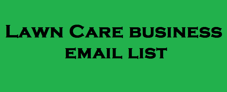 Lawn Care business email list