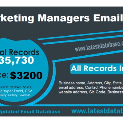 Marketing Managers Email List