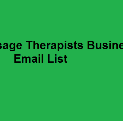Massage Therapists business email list