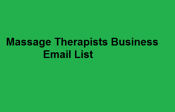 Listahan ng email sa negosyo ng Massage Therapists