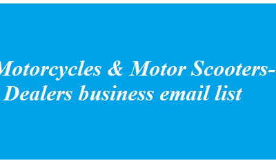 Lista de e-mail comercial de concessionárias de motocicletas e scooters