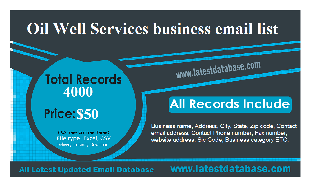 Oil Well Services business email list