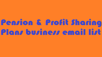 Pension & Profit Sharing Plans business email list