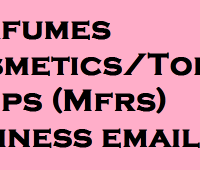 Perfumes Cosmetics/Toilet Preps (Mfrs) business email list