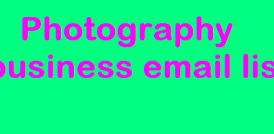 Photography business email list