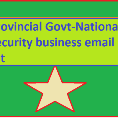 Daftar email bisnis Keamanan Nasional-Pemerintah Provinsi