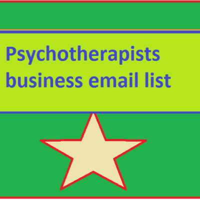 Psychotherapists business email list