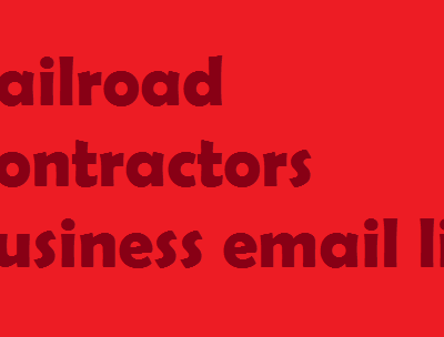 Railroad Contractors business email list