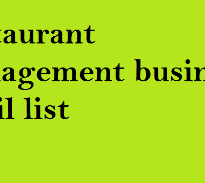 Restaurant Management business email list