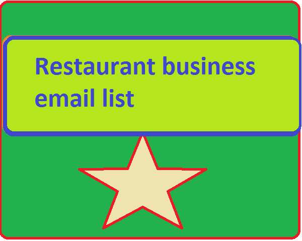Llista de correu electrònic d’empreses de restaurants