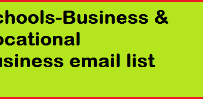 E-Mail-Liste für Schulen, Unternehmen und berufliche Unternehmen