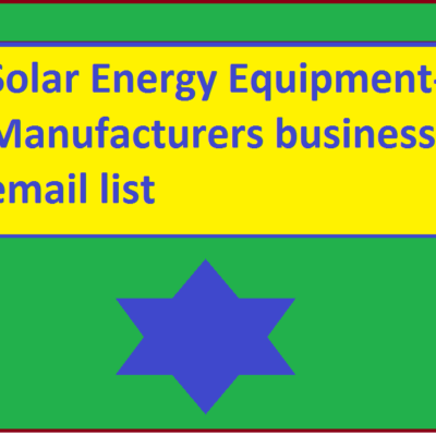 Lista de correo electrónico de empresas fabricantes de equipos de energía solar