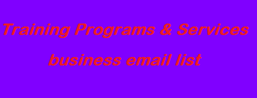 Training Programs & Services business email list