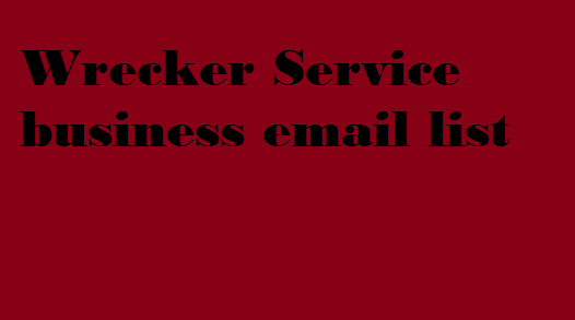 Wrecker Service business email list