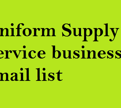 Uniform Supply Service business email list