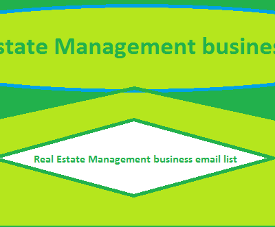 Lista de e-mail de negócios de gestão imobiliária