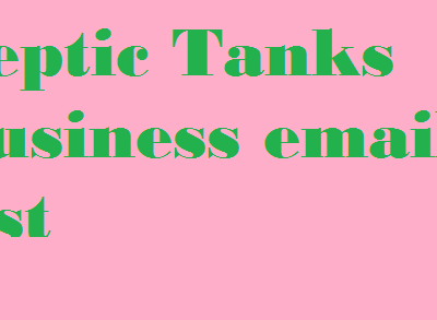Septic Tanks business email list