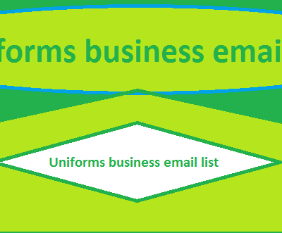 Uniforms business email list