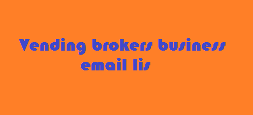 Vending brokers business email list