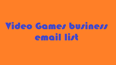视频游戏业务电子邮件列表