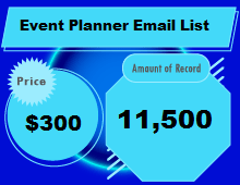 Lista de correo electrónico do planificador de eventos