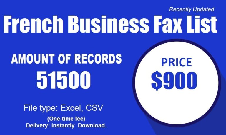 French Business Fax List