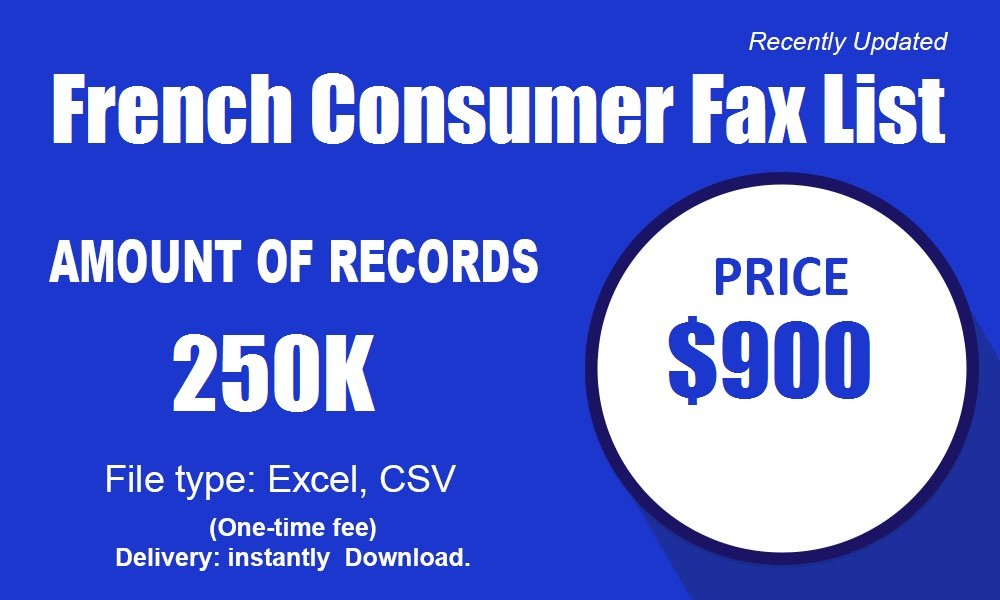 French Consumer Fax List