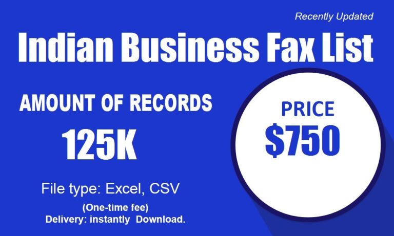 Indian Business Fax List