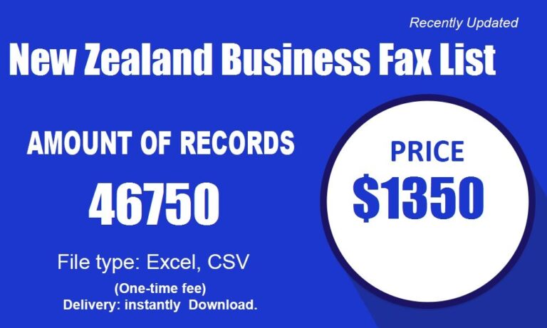New Zealand Business Fax List