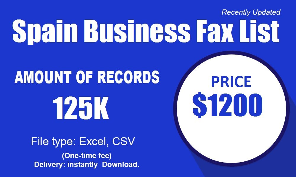 Buy Fresh & Updated Spain Business Fax Lists