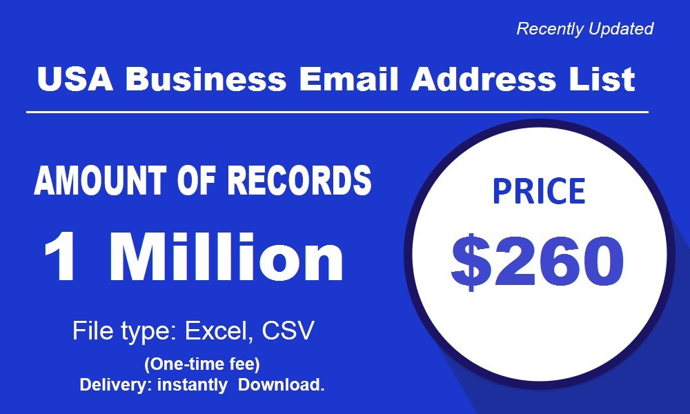 Biznesowa lista adresów e-mail w USA