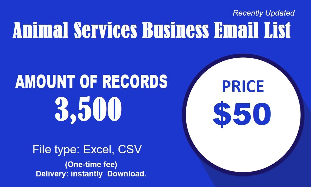 Animal Services Business Email List