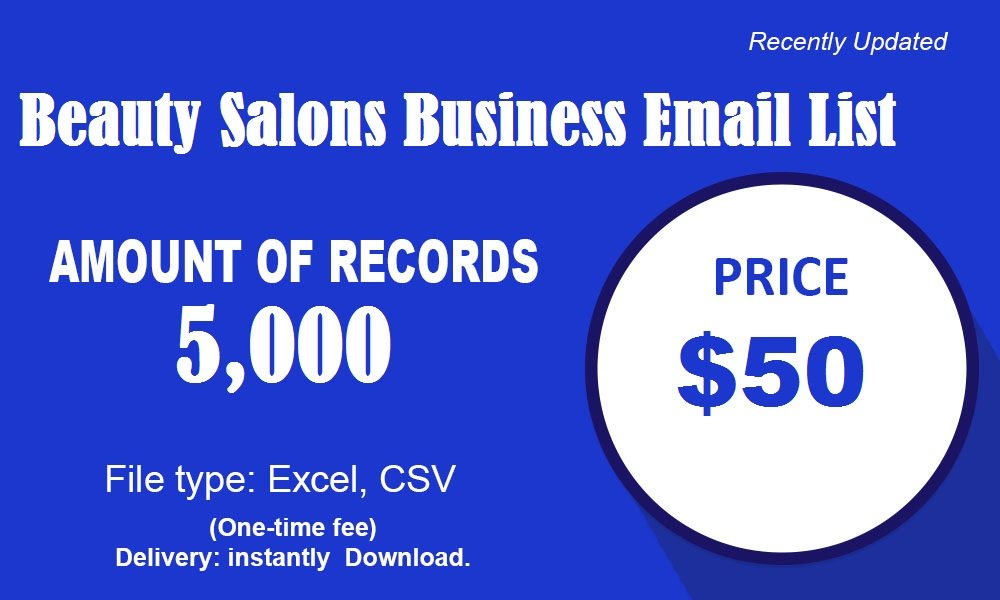 Beauty Salons Business Email List
