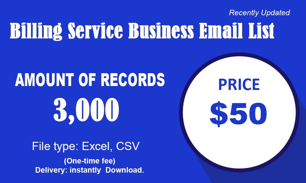 Billing Service business email list