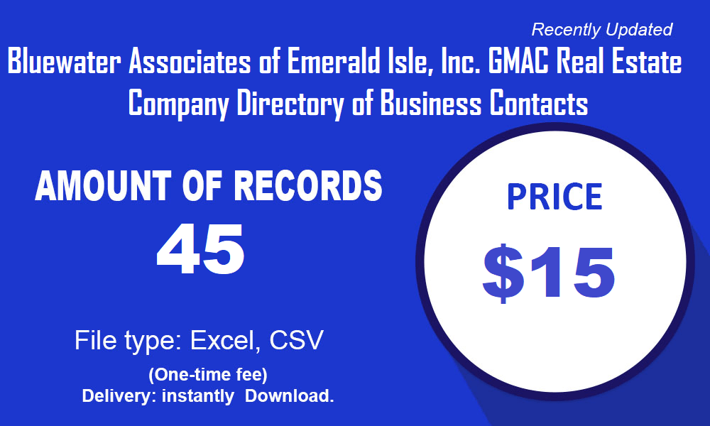 Business Contacts at Bluewater Associates of Emerald Isle, Inc. GMAC Real Estate