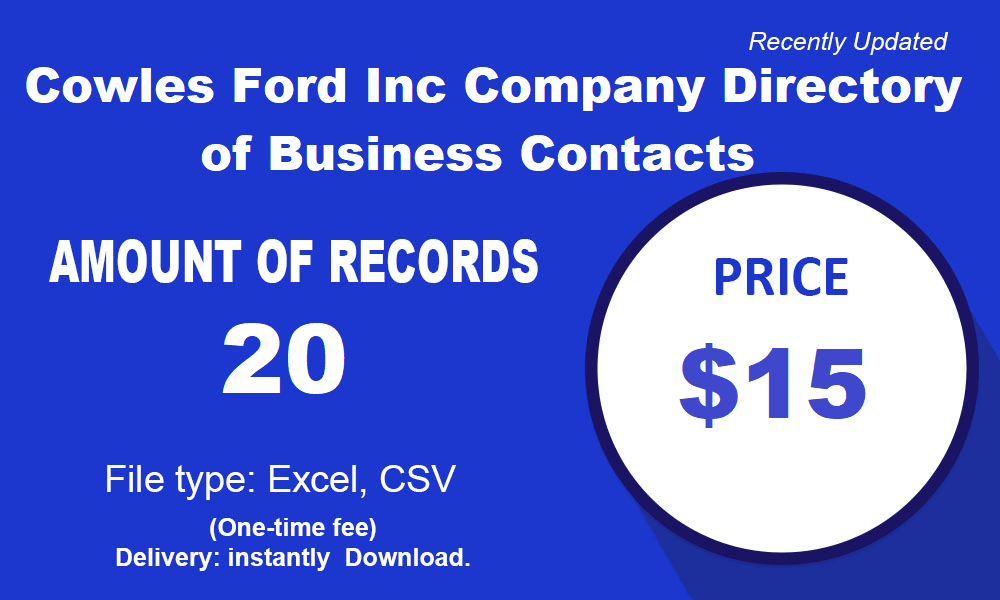 Cowles Ford Inc şirketinde Business Contacts