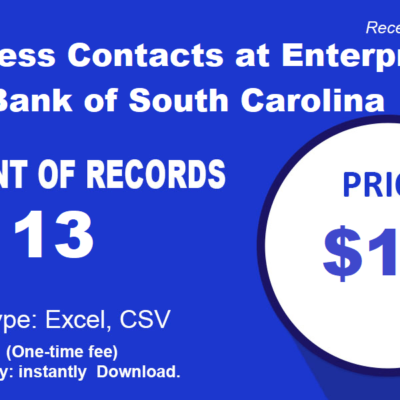 Contatti Aziendali in Enterprise Bank di South Carolina