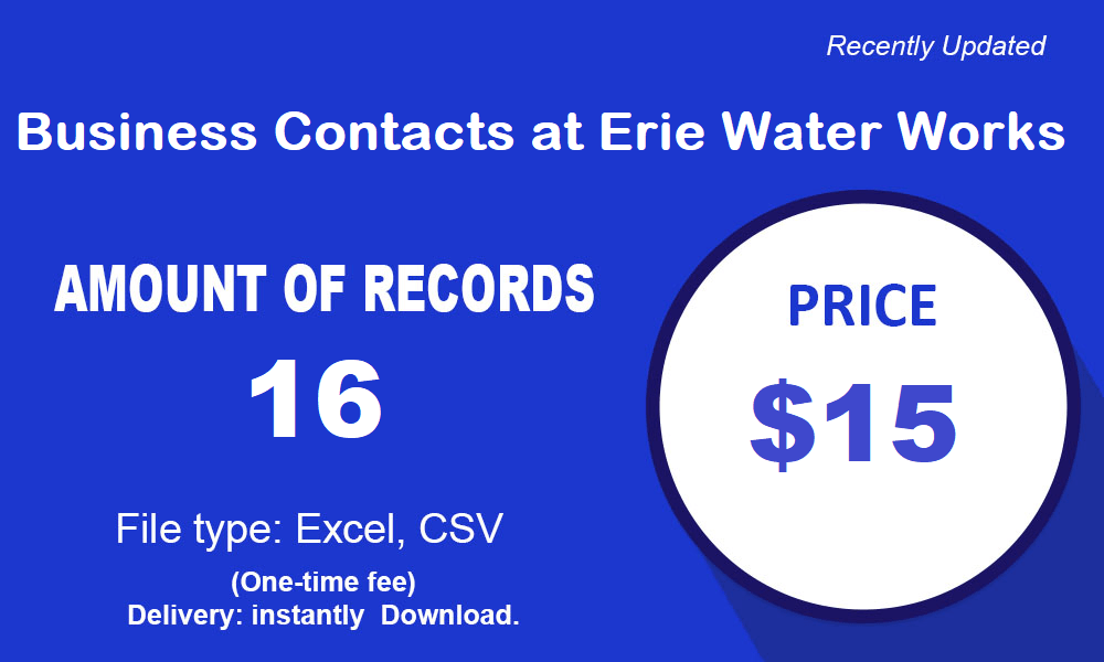 Liên hệ kinh doanh tại Erie Water Works