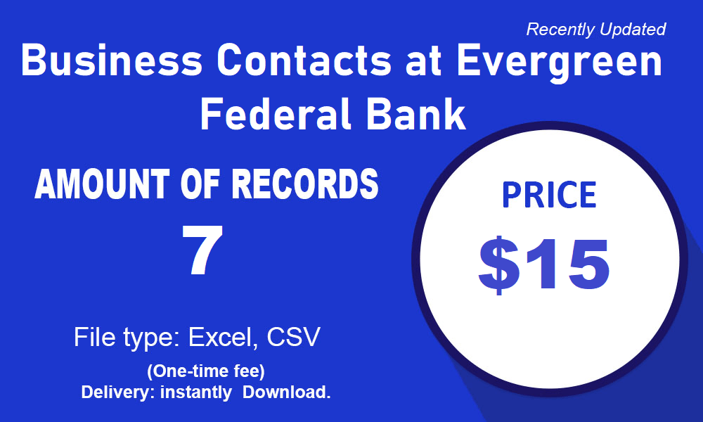 Mga contact sa negosyo sa Evergreen Federal Bank