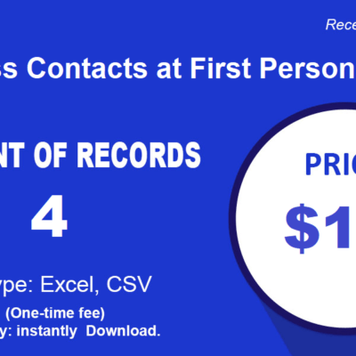 Business Contacts at First Personal Bank