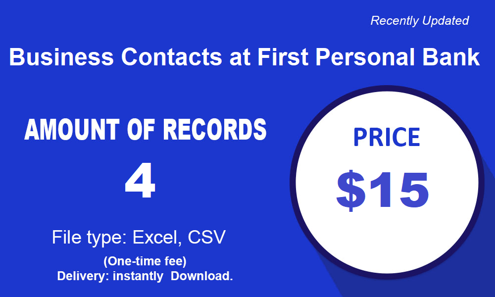 Business Contacts at First Personal Bank