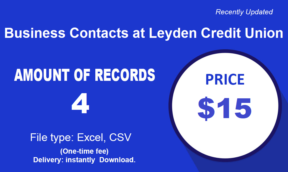 Komercaj Kontaktoj ĉe Leyden Credit Union