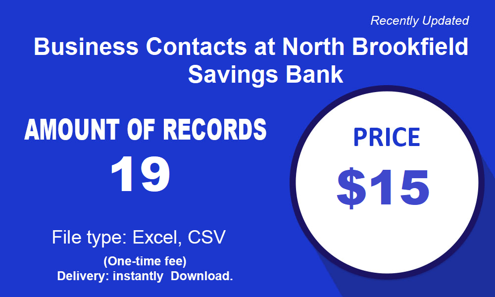 Obchodní kontakty v North Brookfield Savings Bank